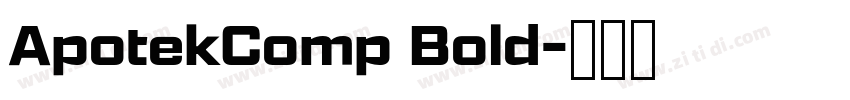 ApotekComp Bold字体转换